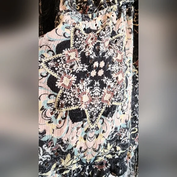 SKY YAMIR ROMPER BACK LACE V NECK WAIST STRAP LONG WING SLEEVES SIZE Medium - Picture 12 of 15